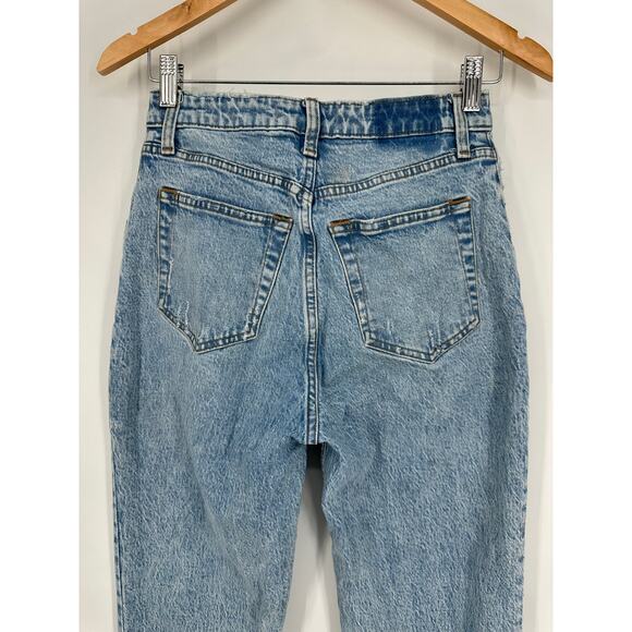 Abercrombie & Fitch The Dad High Rise Jeans Curve Love Light Wash Blue, 25 Long - Picture 6 of 9